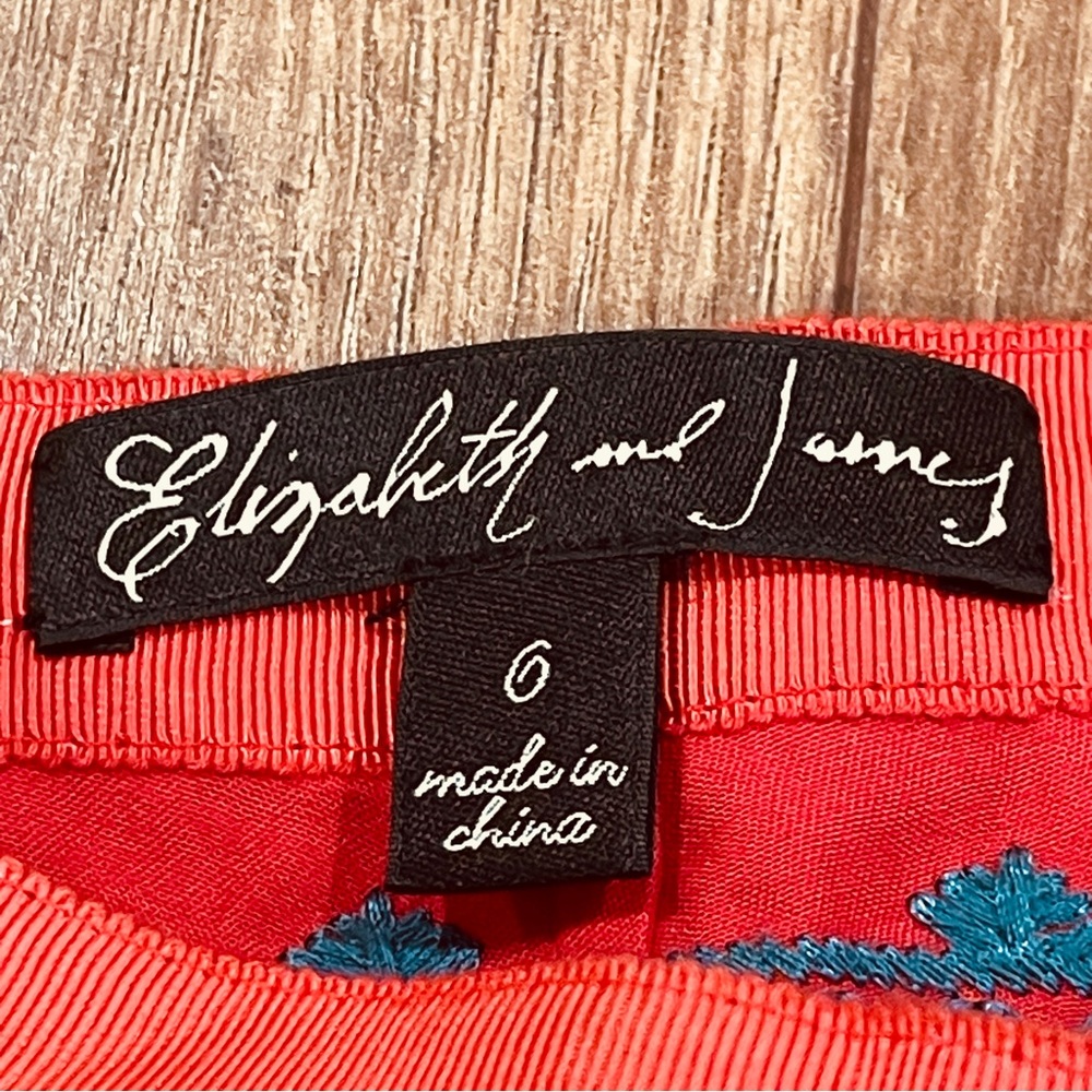 Elizabeth and James Women Size 6 Maxi Skirt Embroidered Red Blue - Picture 5 of 7